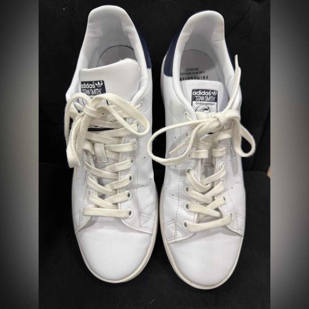 Adidas Stan Smith White and Navy Sneakers